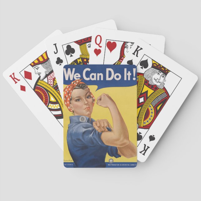 Baraja De Cartas Rosie the Riveter: El empoderamiento femenino fuer (Reverso)