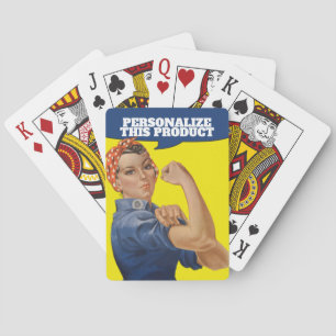 Baraja De Cartas Rosie the Riveter fácil de personalizar