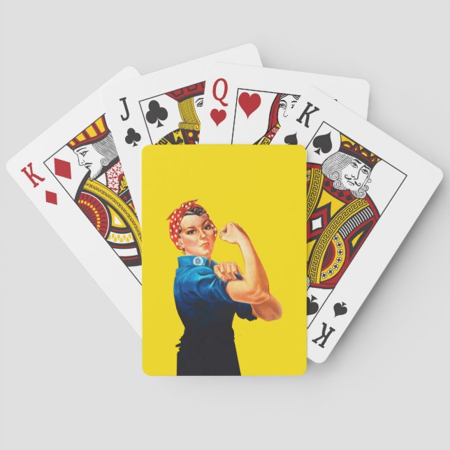 Baraja De Cartas Rosie The Riveter Retro Design Style (Reverso)