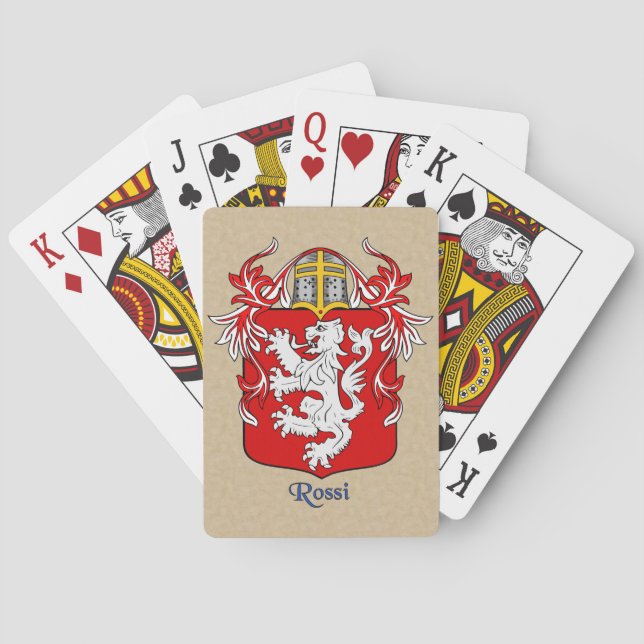 Baraja De Cartas Rossi Heraldic Shield y Mantle (Reverso)