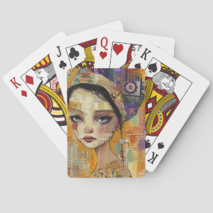 Baraja De Cartas Rostro de Collage de Álbum Antiguo (4)