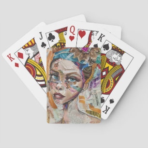 Baraja De Cartas Rostro de Collage de Álbum Antiguo (6)