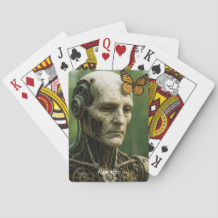 Baraja De Cartas Rostro de mariposa de surrealismo lindo fantástico