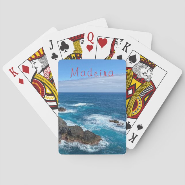 Baraja De Cartas Rotsen in zee Madeira (Reverso)
