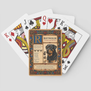 Baraja De Cartas Rottweiler, Arte de Bestiario Medieval