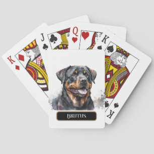 Baraja De Cartas Rottweiler Majestuoso Personalizable