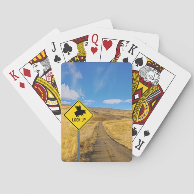 Baraja De Cartas Rótulo de cerdo volador (Reverso)
