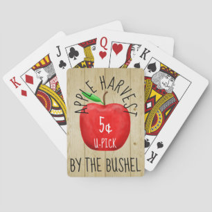 Baraja De Cartas Rótulo de cosecha de Apple