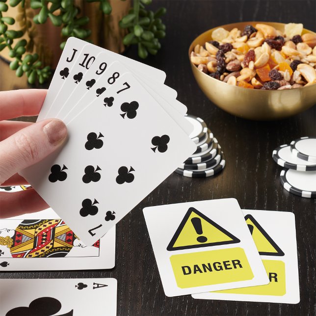 Baraja De Cartas Rótulo de peligro amarillo (Subido por el creador)