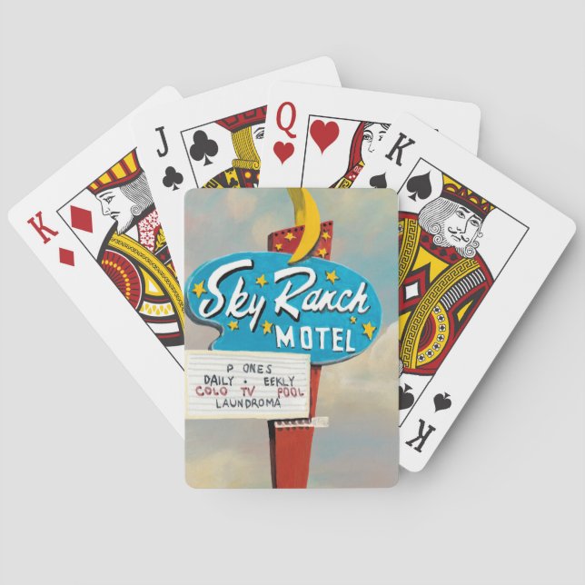 Baraja De Cartas Rótulo de Sky Ranch Motel (Reverso)