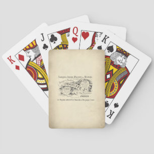 Baraja De Cartas Rótulo de tienda de departamentos de francés