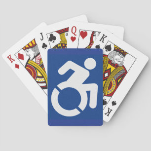 Baraja De Cartas Rótulo discapacitado moderno