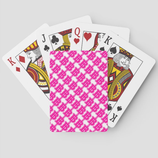 Baraja De Cartas Rótulo PINK BAHT ฿ dinero tailandés ฿ (Reverso)