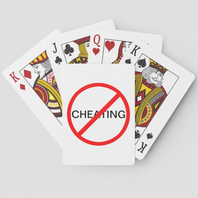 Baraja De Cartas Rótulo prohibitivo: Hacer trampa prohibido (Reverso)