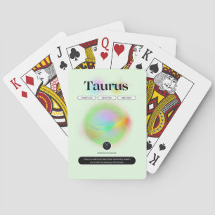 Baraja De Cartas Rótulo Zodiaco moderno Taurus Cita Elemento Tierra