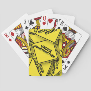 Baraja De Cartas Rótulos de construcción en curso