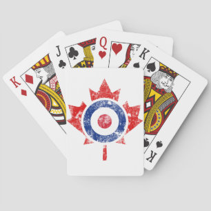 Baraja De Cartas Roundel Canada Curling Hockey Target Grunge Ice