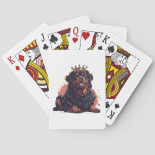 Baraja De Cartas Royal Rottweiler Dog Queen Crown