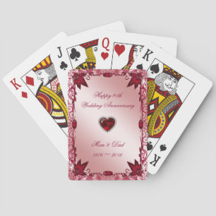 Baraja De Cartas Ruby 40° Aniversario Boda