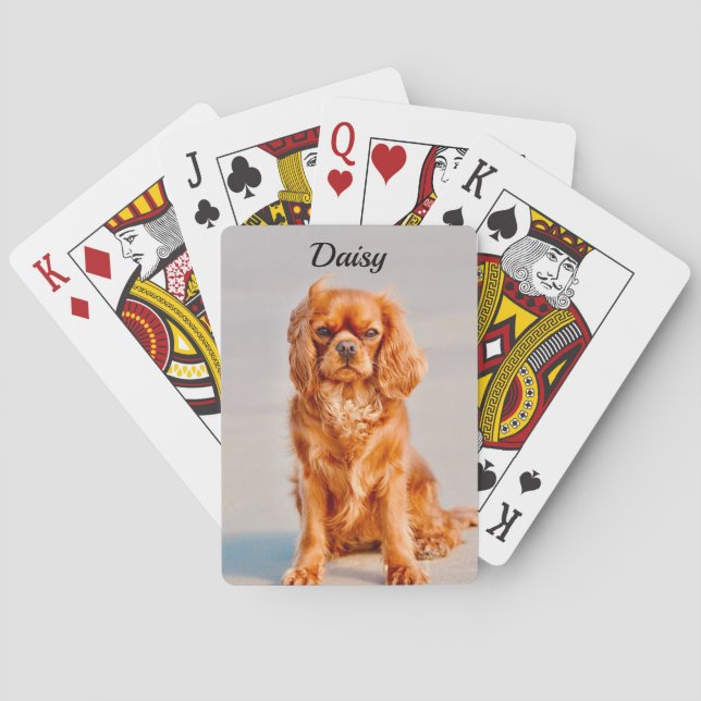 Baraja De Cartas Ruby Cavalier King Charles Spaniel Dog (Reverso)