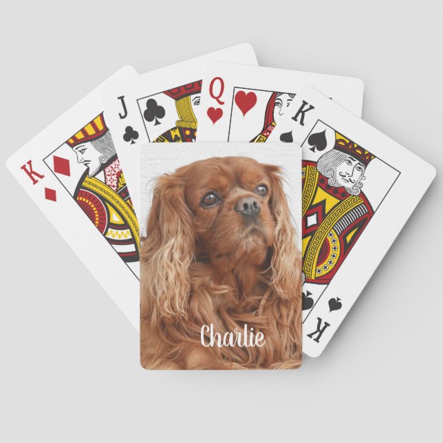 Baraja De Cartas Ruby Cavalier King Charles Spaniel Dog (Reverso)
