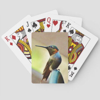 Baraja De Cartas Ruby encaramado y colibrí verde
