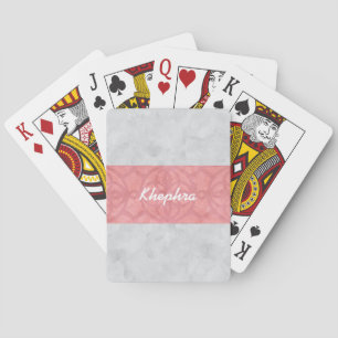 Baraja De Cartas Ruddy Pink Batik Gray Water Name