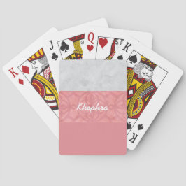 Baraja De Cartas Ruddy Pink Batik Gray Water Name