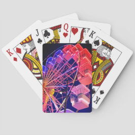 Baraja De Cartas Rueda de la fortuna azul y roja