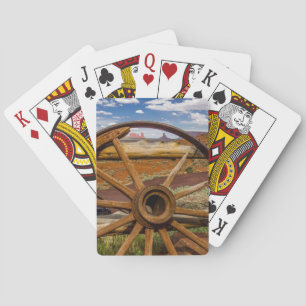 Baraja De Cartas Rueda de vagón de cerca, Arizona