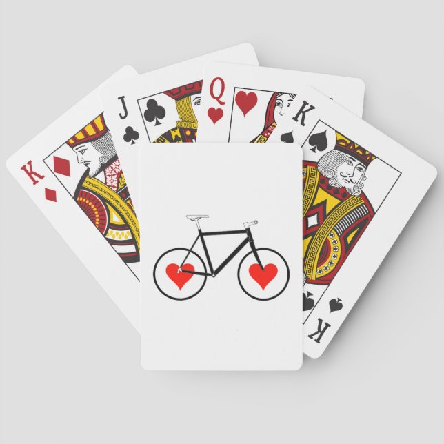 Baraja De Cartas Ruedas Corazón de bicicleta (Reverso)