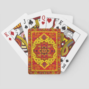 Baraja De Cartas RUG PERSA - Rojo y Amarillo