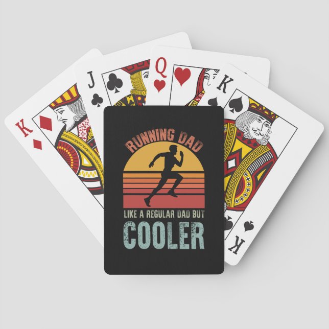 Baraja De Cartas Running Dad Fathers Day Gift Marathon Runner Dad (Reverso)