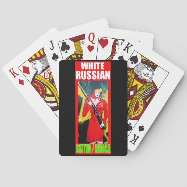 BARAJA DE CARTAS RUSA BLANCA SATIVA INDICA (Reverso)
