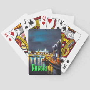 Baraja De Cartas Rusia o Federación Rusa Moscú de noche