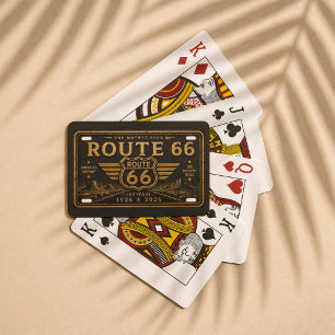 Baraja De Cartas Ruta 66 Vintage Diseño Black Gold