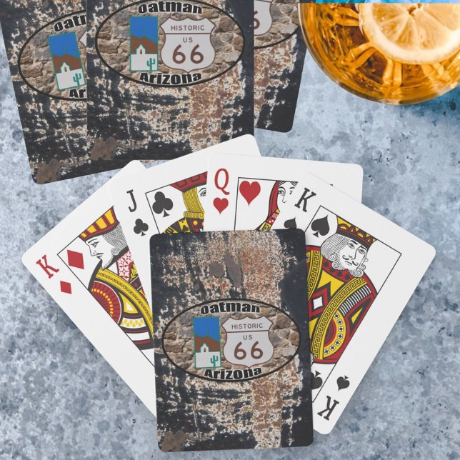 Baraja De Cartas Ruta histórica de EE.UU. 66 ~ Oatman, Arizona (Oatman, Arizona Route 66 playing cards)