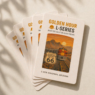 Baraja De Cartas Ruta Retro Santa Fe 66 Tren Kingman Arte