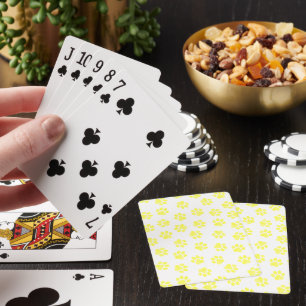 Baraja De Cartas Rutas de perro, garras de perro, patas amarillas