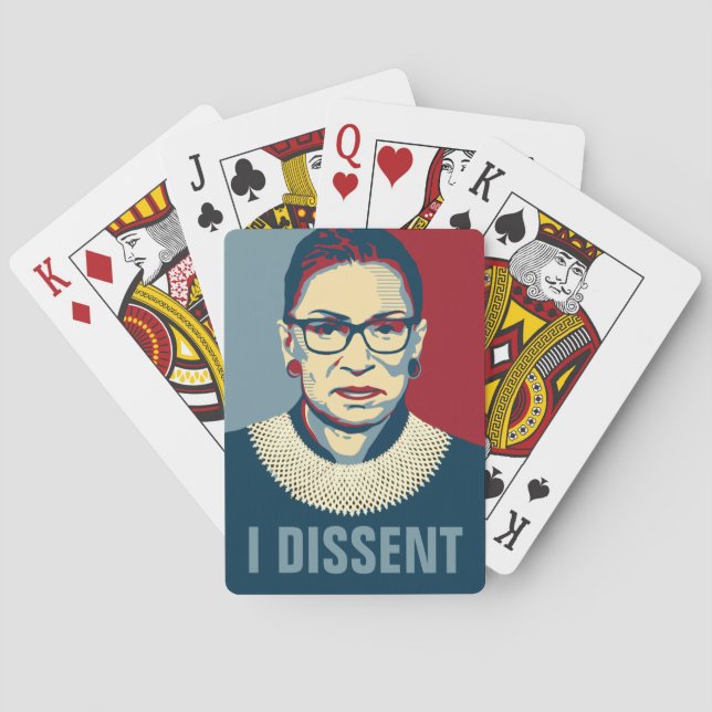 Baraja De Cartas Ruth Bader Ginsburg, yo discrepo del pop-art (Reverso)
