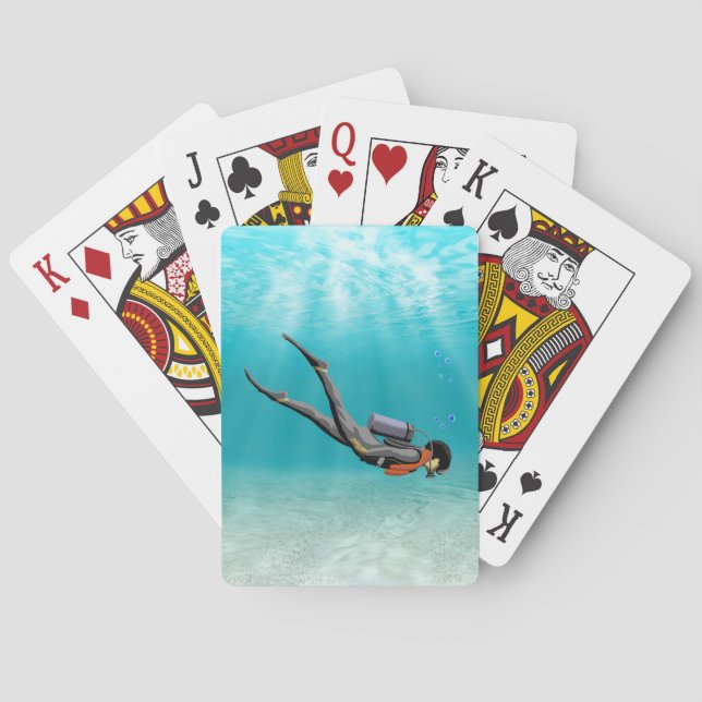 Baraja De Cartas S.C.U.B.A. Buceador (Reverso)