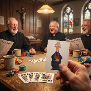 Baraja De Cartas Sacerdote sosteniendo Biblia Personaje Clero IFunn