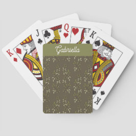 Baraja De Cartas Sage green French country Olive pattern name