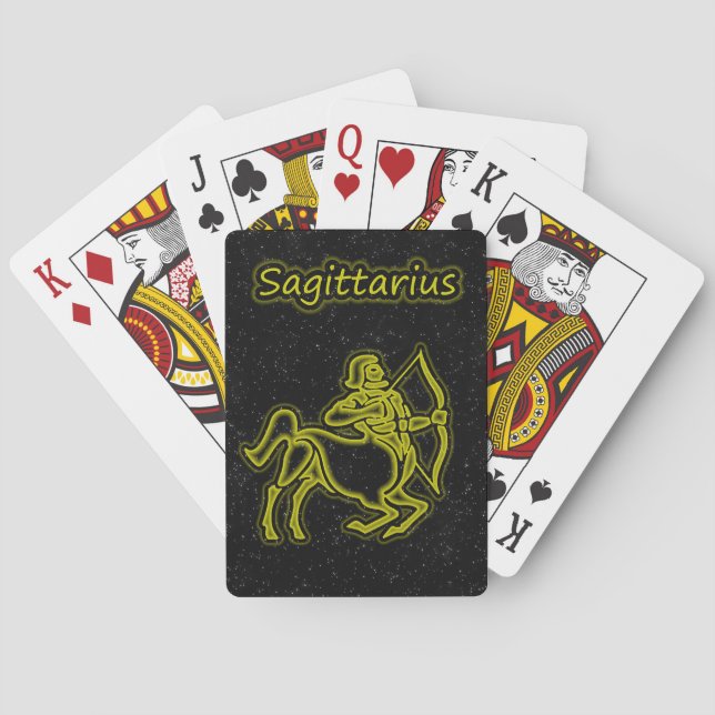 Baraja De Cartas Sagitario brillante (Reverso)