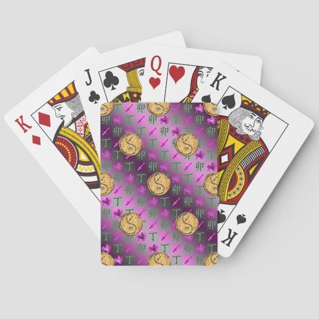 Baraja De Cartas Sagitario & Conejo de Fuego (Reverso)