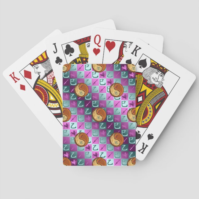 Baraja De Cartas Sagitario & Serpiente de Madera (Reverso)