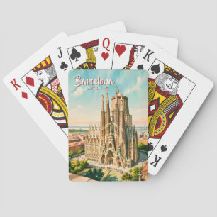 Baraja De Cartas Sagrada Familia personalizada Barcelona Viaje Acua