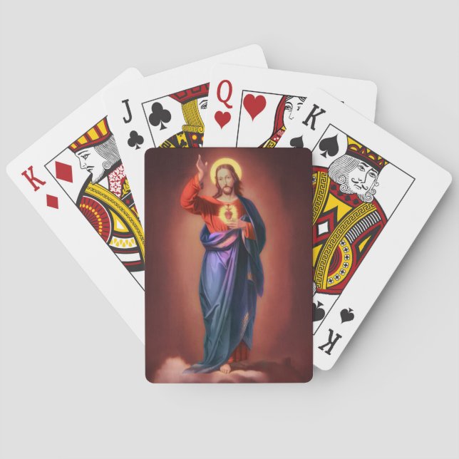 Baraja De Cartas Sagrado Corazón de Jesucristo (Reverso)