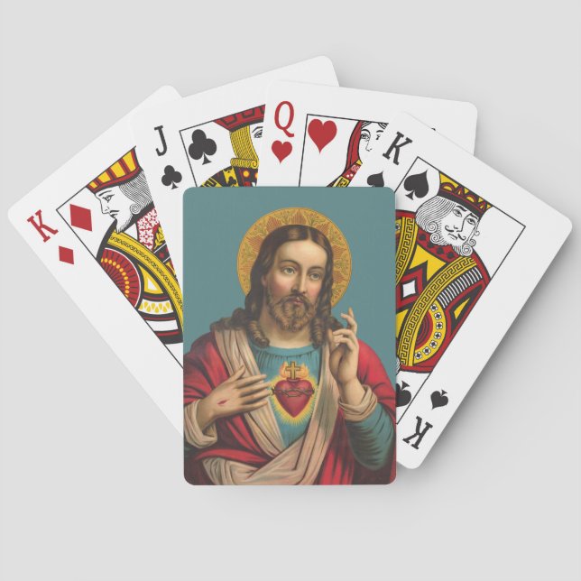 Baraja De Cartas Sagrado Corazón de Jesús (Reverso)