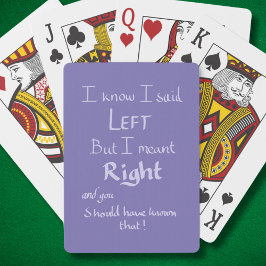 Baraja De Cartas Said Left Funny Driment Cita Purple